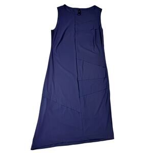 Porto San Francisco Chapman Asymmetrical Sheath Dress Indigo Women’s 2 Boutique
